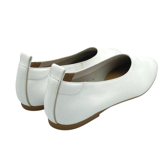 Everlane NEW White Leather Day Glove Slip On Ballet Flats - Picture 9 of 11
